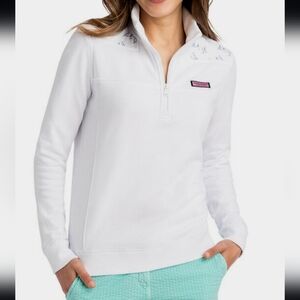 CLEAN Vineyard Vines Sailboat Printed Shoulder Classic Shep Shirt